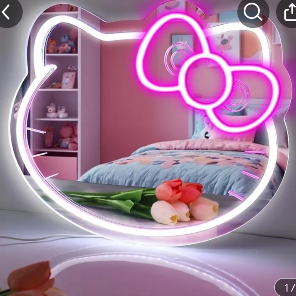 Hello Kitty Neon Wall Mirror NEW